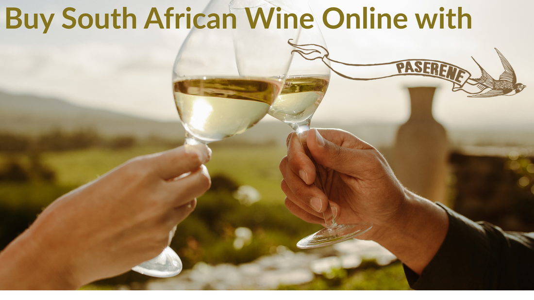 Buy South African Wine online with PASERENE two people holding wine
