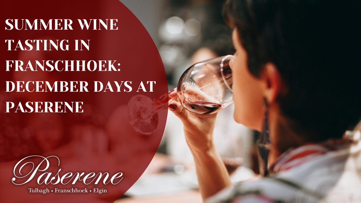 Summer Wine Tasting in Franschhoek: December Days at Paserene, woman drinking red wine from a glass